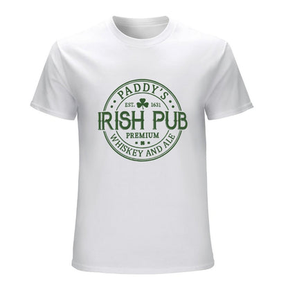Inkmay Casual  Cotton T-shirt Solid Green Background No Patterns Unisex T-shirtChill Seamless T-Shirt