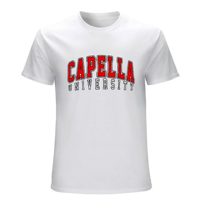 Inkmay Casual  Cotton T-shirt Capella University Textured Background Design Artwork Unisex T-shirtSharp Outdoor T-Shirt