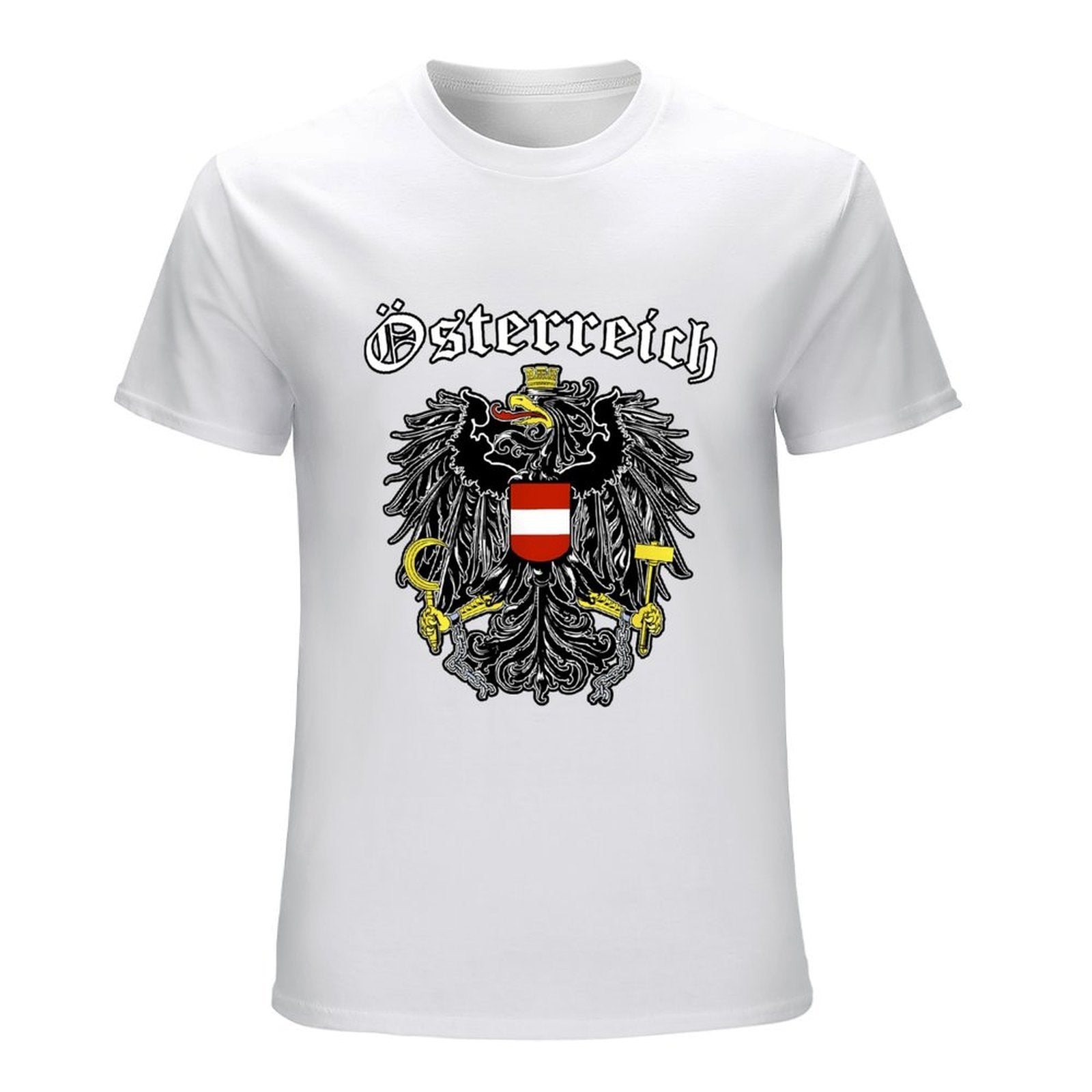 Inkmay Casual  Cotton T-shirt Austria Coat Of Arms Pattern Print Unisex T-shirtSharp Softstyle T-Shirt