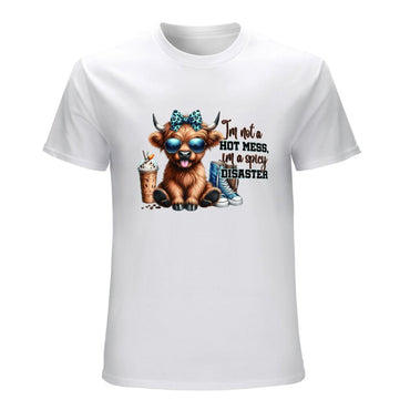 Inkmay Casual  Cotton T-shirt Cartoon Cow With Sunglasses And Sneakers Unisex T-shirtSoftWear ActiveWear T-Shirt