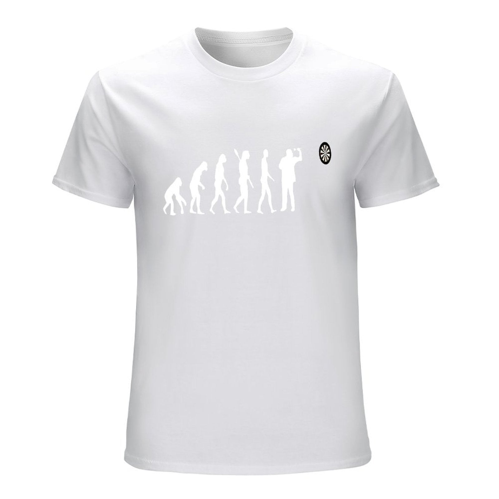 Inkmay Casual  Cotton T-shirt Evolution Progression To Dart Throwing Unisex T-shirtClassic Made-to-Order T-Shirt