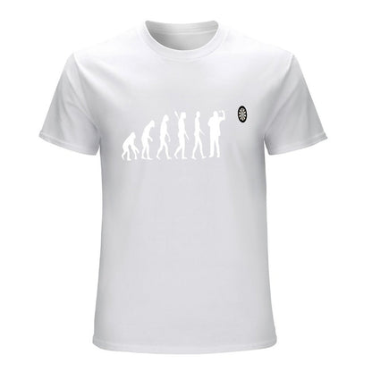 Inkmay Casual  Cotton T-shirt Evolution Progression To Dart Throwing Unisex T-shirtClassic Made-to-Order T-Shirt