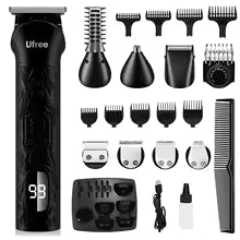 Ufree Beard Trimmer for Men, Electric Razor Shaver, Cordless Hair Clipper Shaving Kit for Mustache Body Nose Ear Hair Facial, Ad