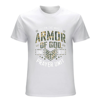 Inkmay Casual  Cotton T-shirt Camouflage Print With Text Overlay Unisex T-shirtEverydayFit EverydayComfort T-Shirt