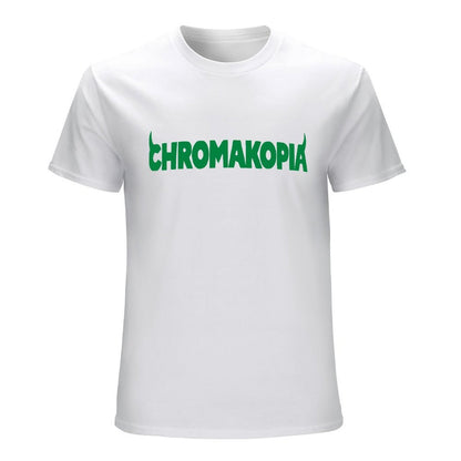 Inkmay Casual  Cotton T-shirt Solid Green Background No Pattern Prints Unisex T-shirt