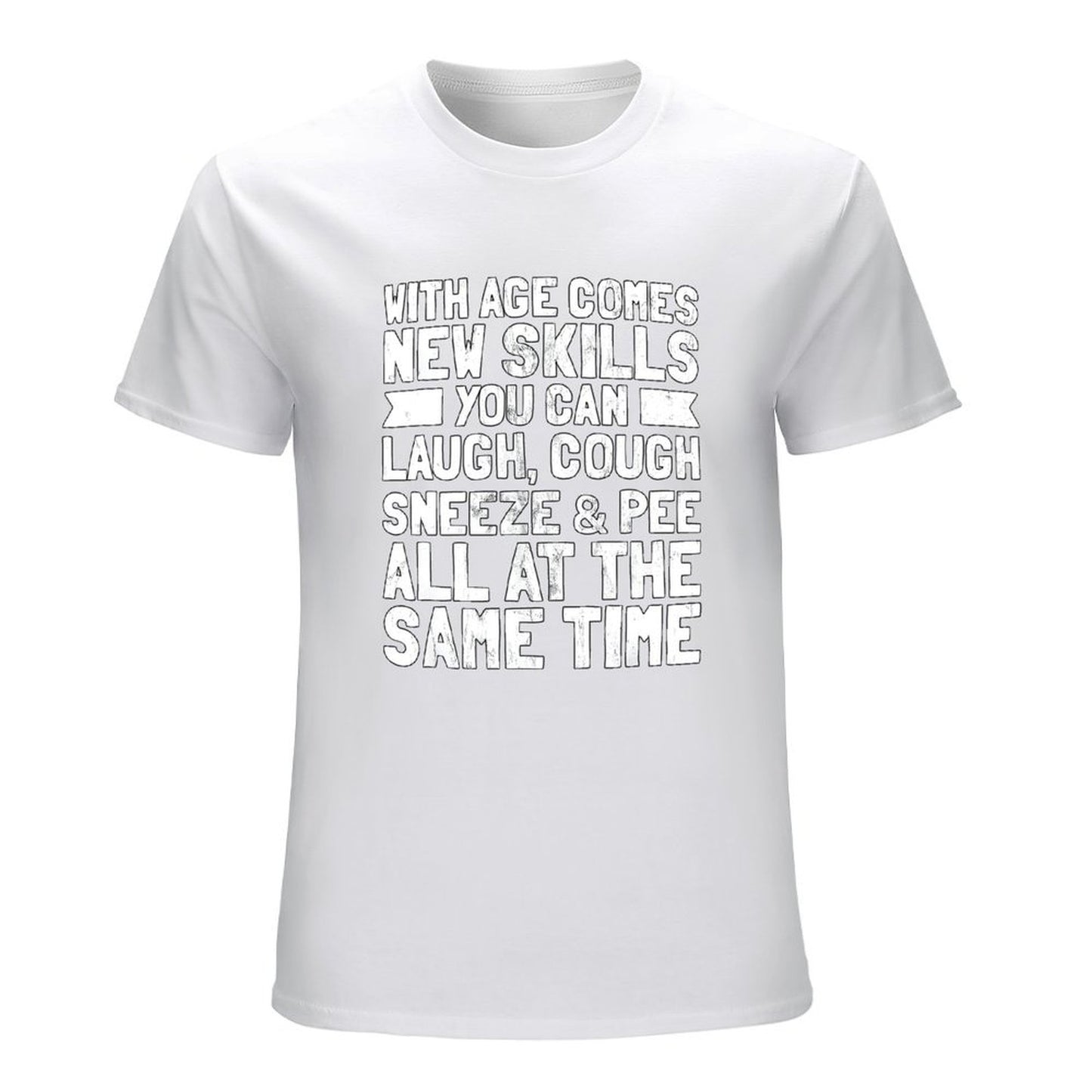 Inkmay Casual  Cotton T-shirt With Age Comes New Skills Unisex T-shirtOn-Demand SoftWear T-Shirt