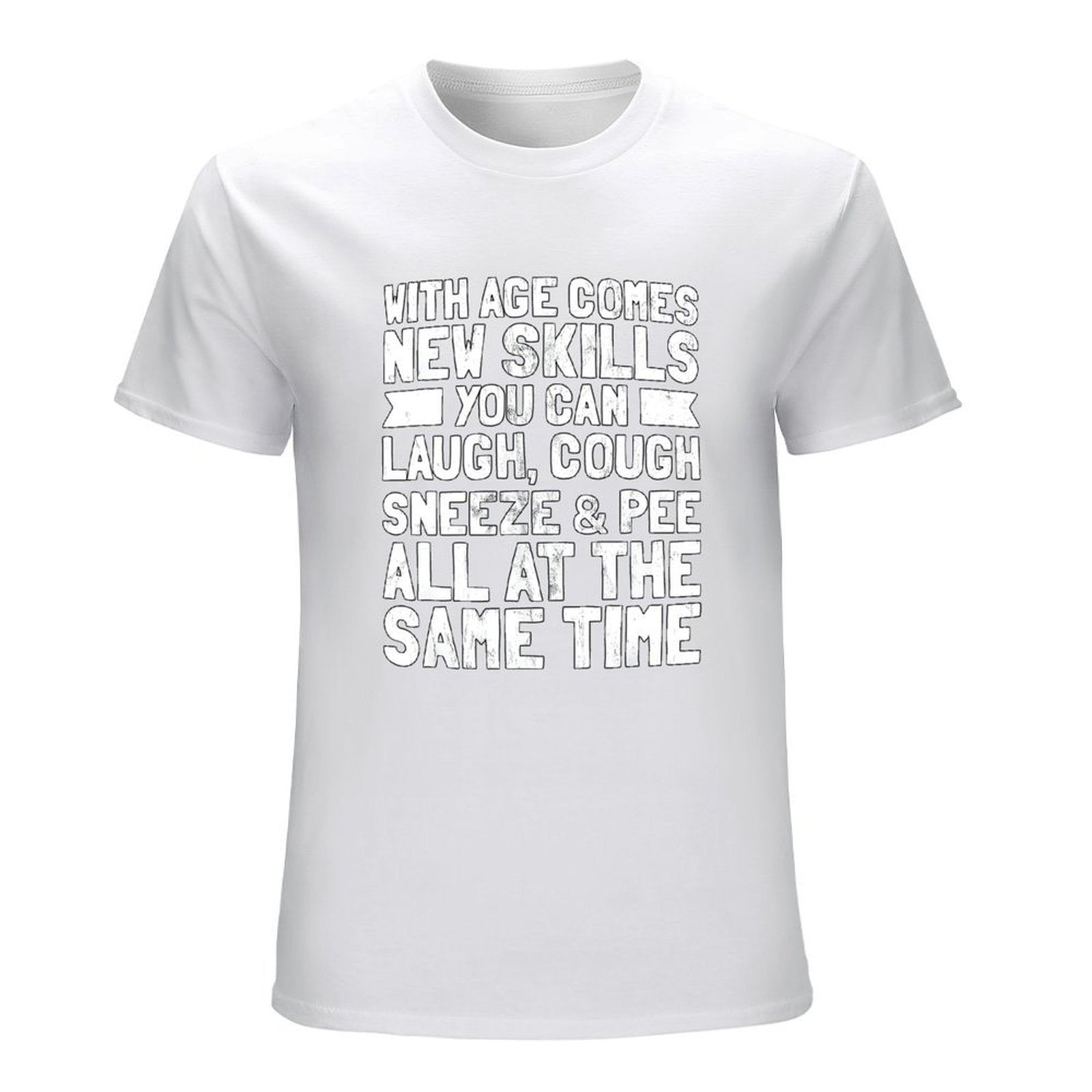 Inkmay Casual  Cotton T-shirt With Age Comes New Skills Unisex T-shirtOn-Demand SoftWear T-Shirt