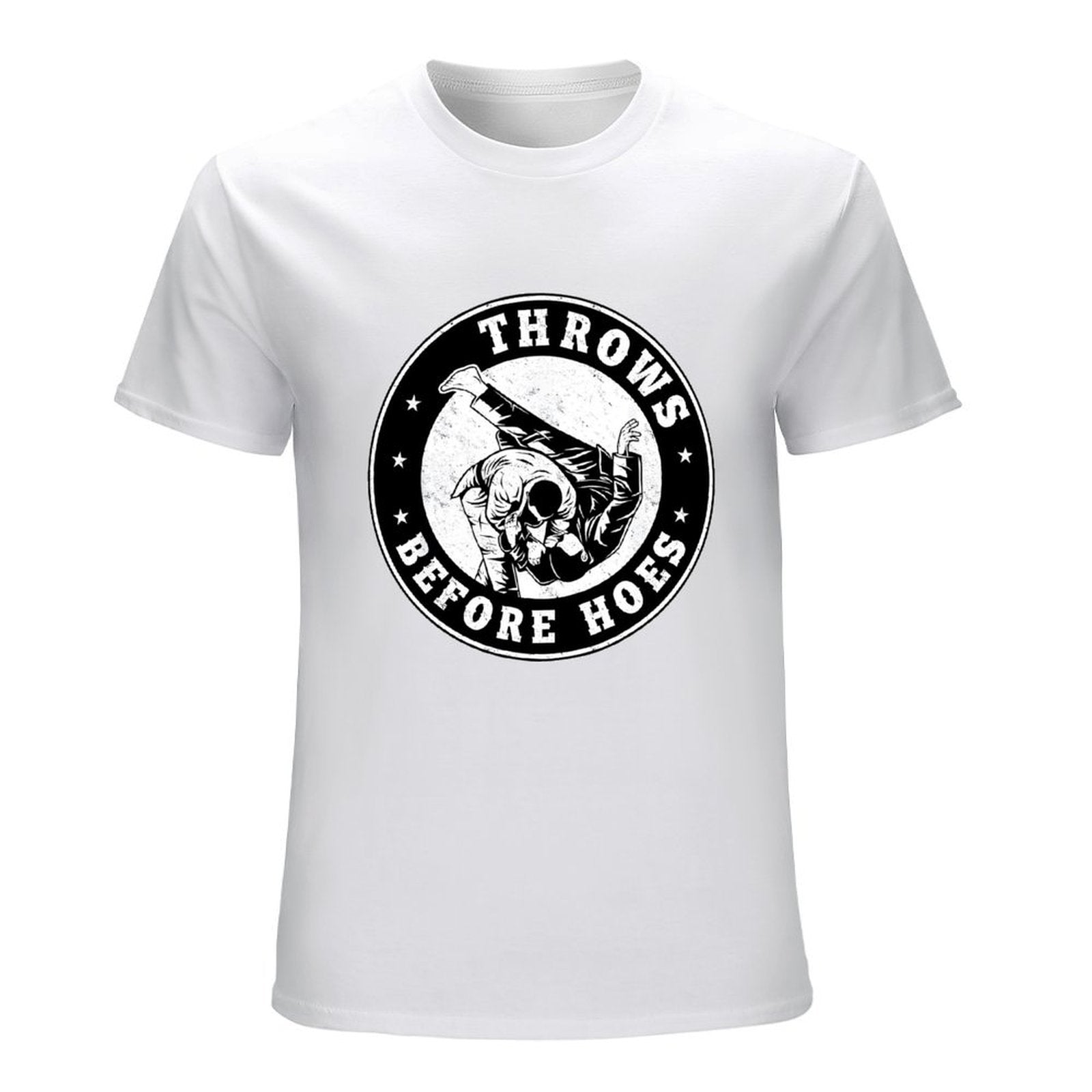 Inkmay Casual  Cotton T-shirt Throws Before Hoes Skull Design Artwork Unisex T-shirtSmooth Performance T-Shirt