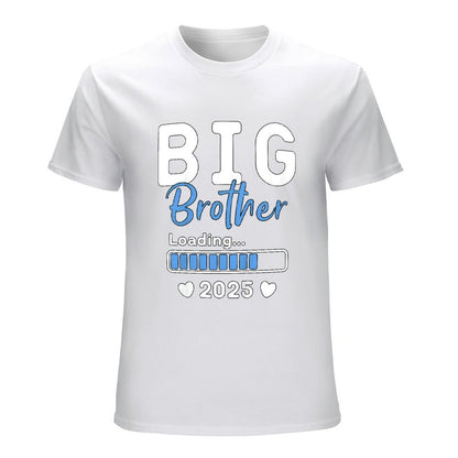 Inkmay Casual  Cotton T-shirt Big Brother Loading Bar Pattern Prints Unisex T-shirtSmooth 100% Cotton T-Shirt