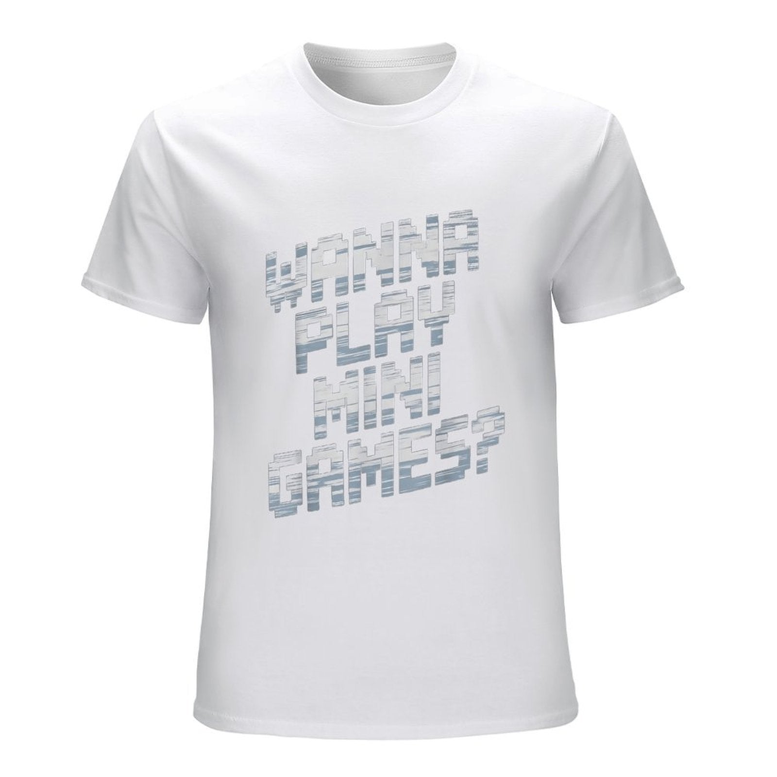 Inkmay Casual  Cotton T-shirt Wanna Play Mini Games Pattern Unisex T-shirtSmooth Feel Relaxed Fit T-Shirt