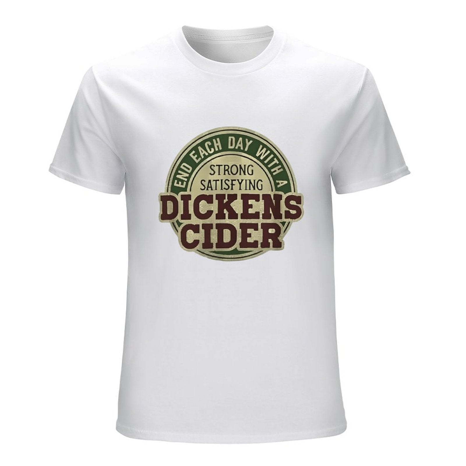 Inkmay Casual  Cotton T-shirt End Each Day With Dickens Cider Unisex T-shirtHigh-Quality ClassicLine T-Shirt