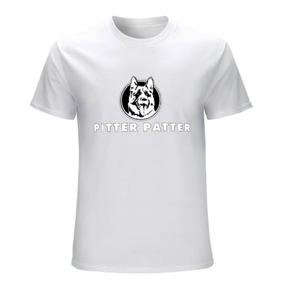 Inkmay Casual  Cotton T-shirt Dog Head In Circular Frame Design Unisex T-shirt