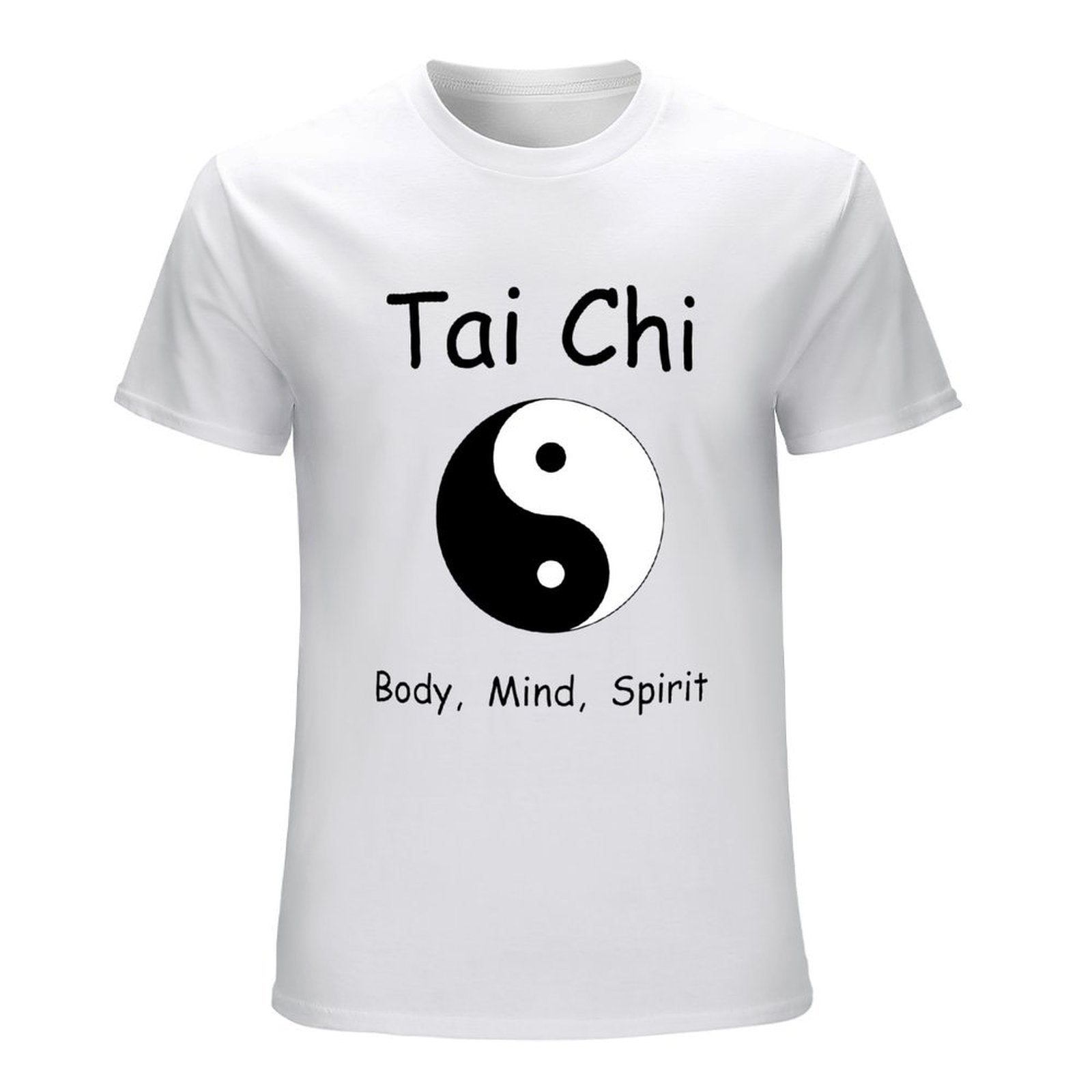Inkmay Casual  Cotton T-shirt Yin And Yang Symbol Black White Unisex T-shirtOutdoor SimpleFit T-Shirt