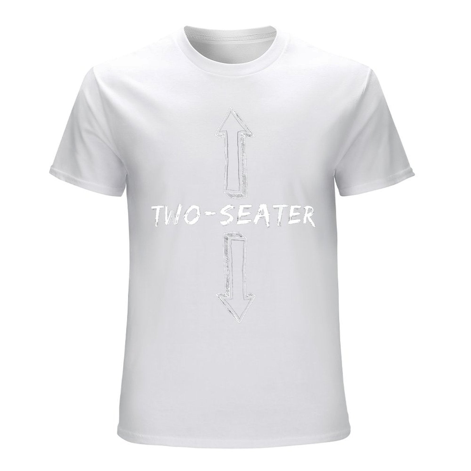 Inkmay Casual  Cotton T-shirt Two Seater Arrows On Gray Background Unisex T-shirtClassicStyle Printed T-Shirt