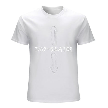 Inkmay Casual  Cotton T-shirt Two Seater Arrows On Gray Background Unisex T-shirtClassicStyle Printed T-Shirt