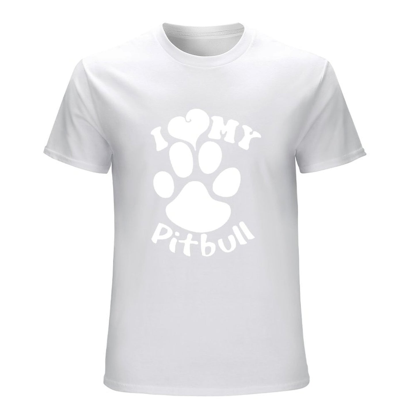 Inkmay Casual  Cotton T-shirt Paw Print With I Love My Unisex T-shirtAllDay AllSeason T-Shirt