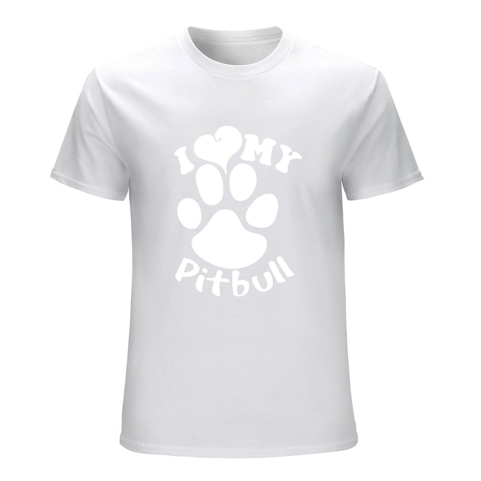Inkmay Casual  Cotton T-shirt Paw Print With I Love My Unisex T-shirtAllDay AllSeason T-Shirt