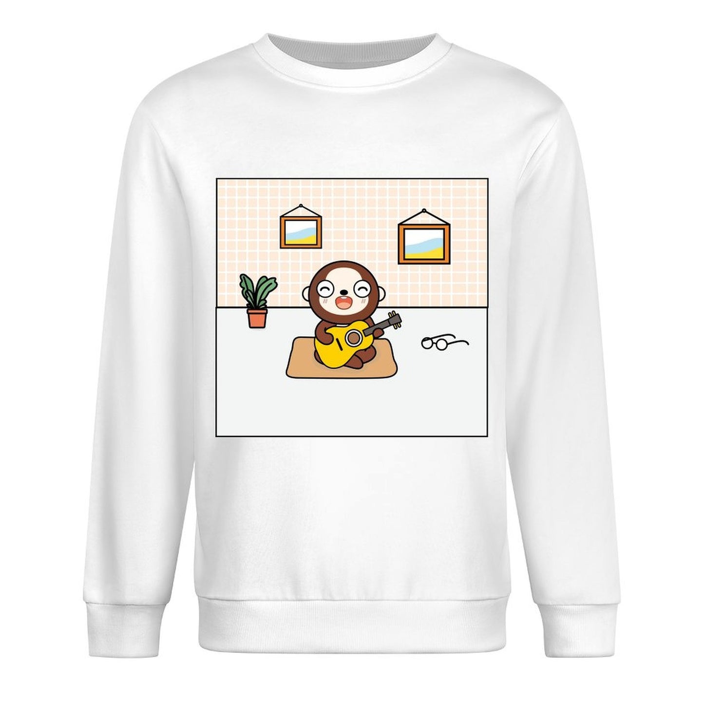 Front Patterned Long Sleeve TopPremium Unisex