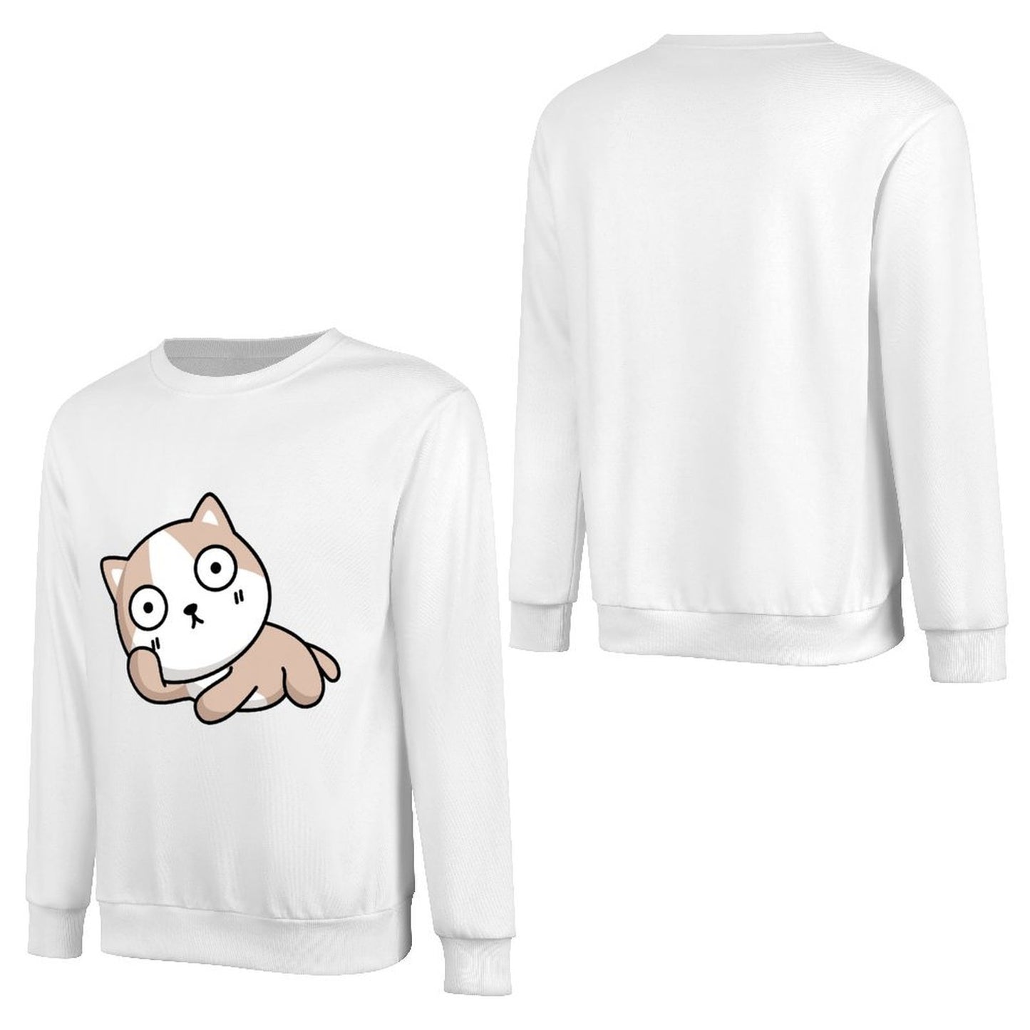 Front Patterned Long Sleeve TopPlain Vintage