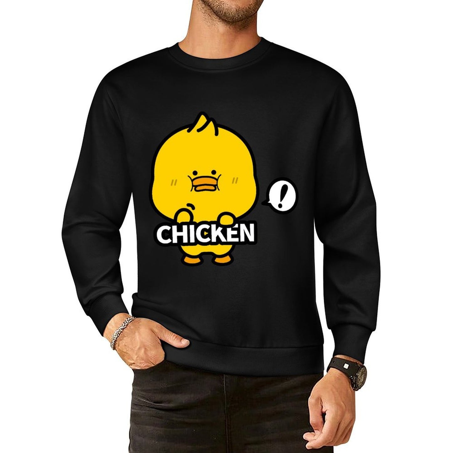 Front Patterned Long Sleeve TopStandard Regular