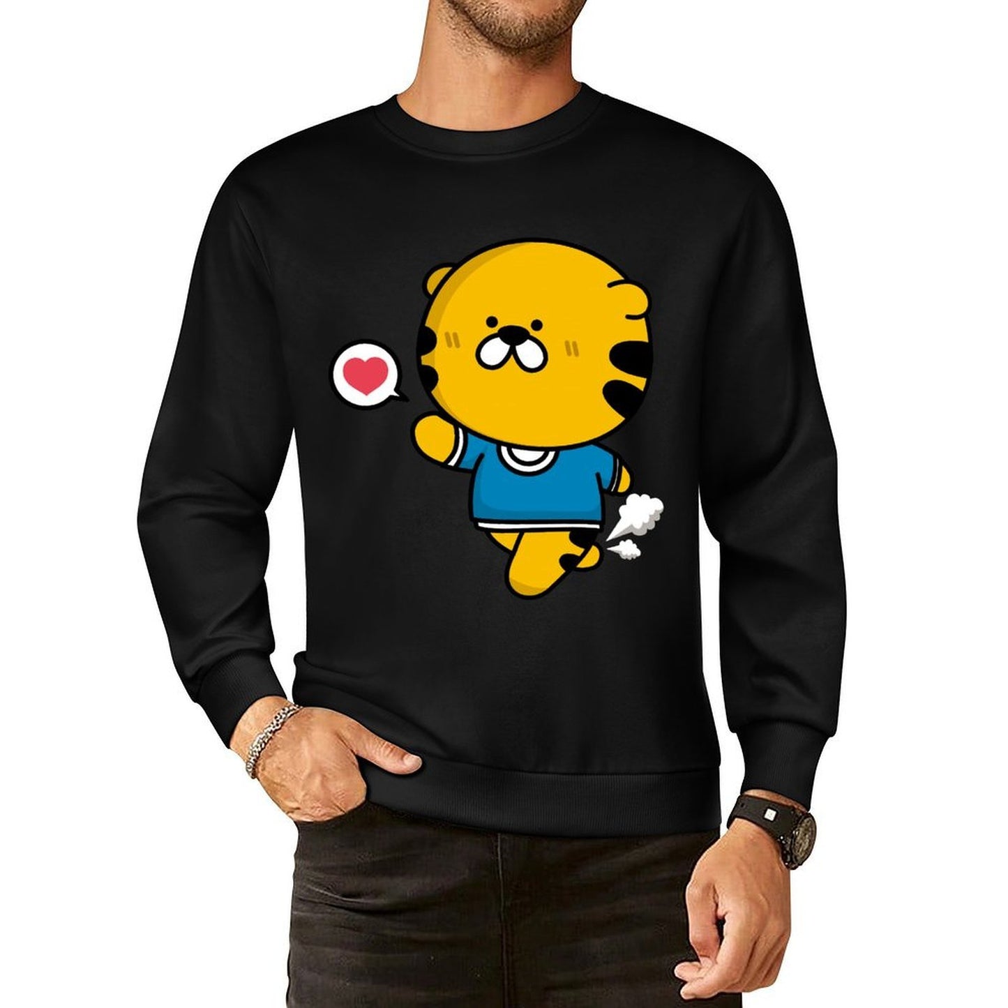 Front Patterned Long Sleeve TopDurable ComfortLine