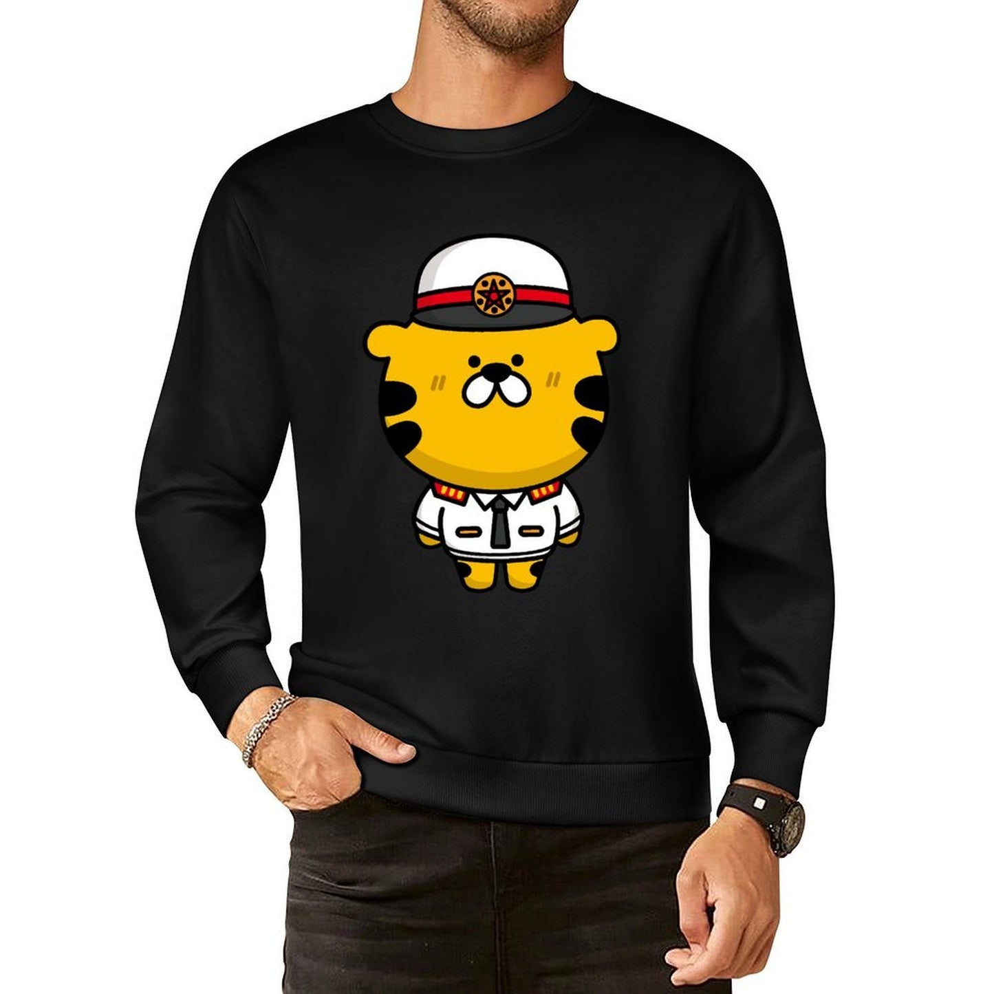 Front Patterned Long Sleeve TopCoreLine Timeless