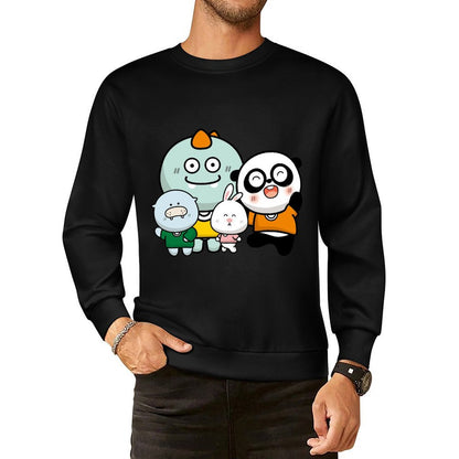 Front Patterned Long Sleeve TopCrewneck Sport