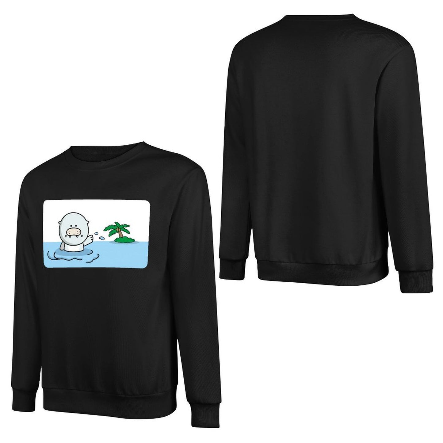 Front Patterned Long Sleeve TopCotton TimelessComfort