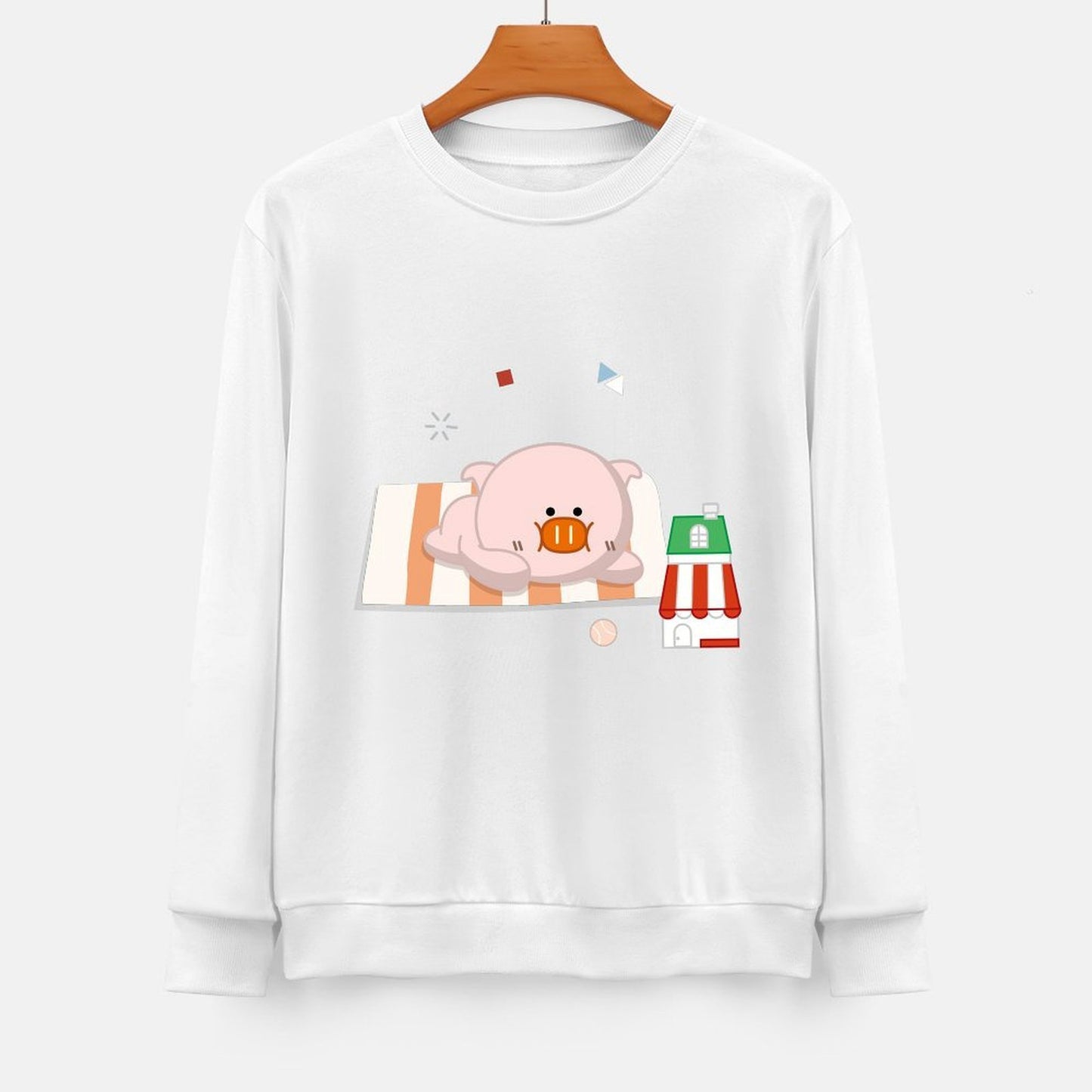 Front Patterned Long Sleeve TopSoft LooseFit