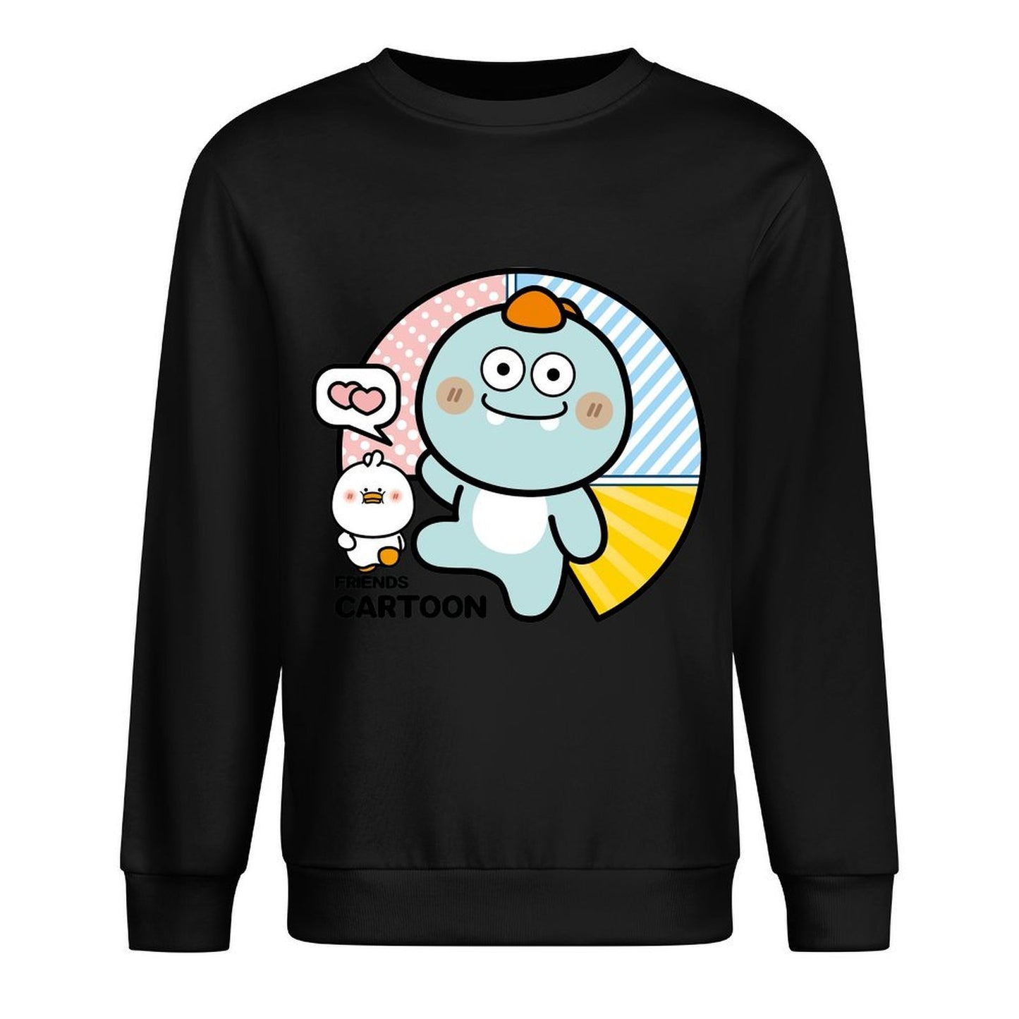 Front Patterned Long Sleeve TopPromotional Fade-Proof