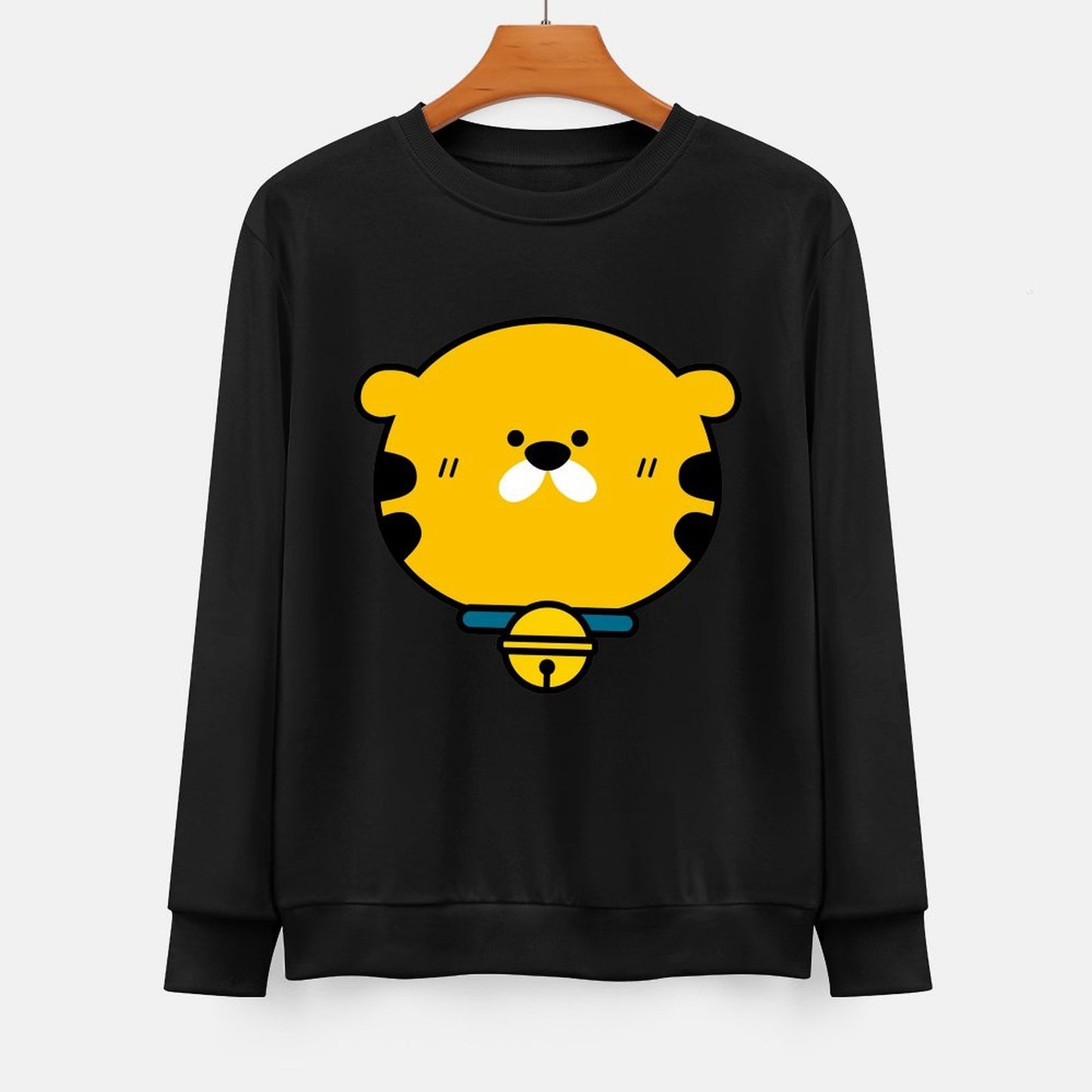 Front Patterned Long Sleeve TopCasual Smooth