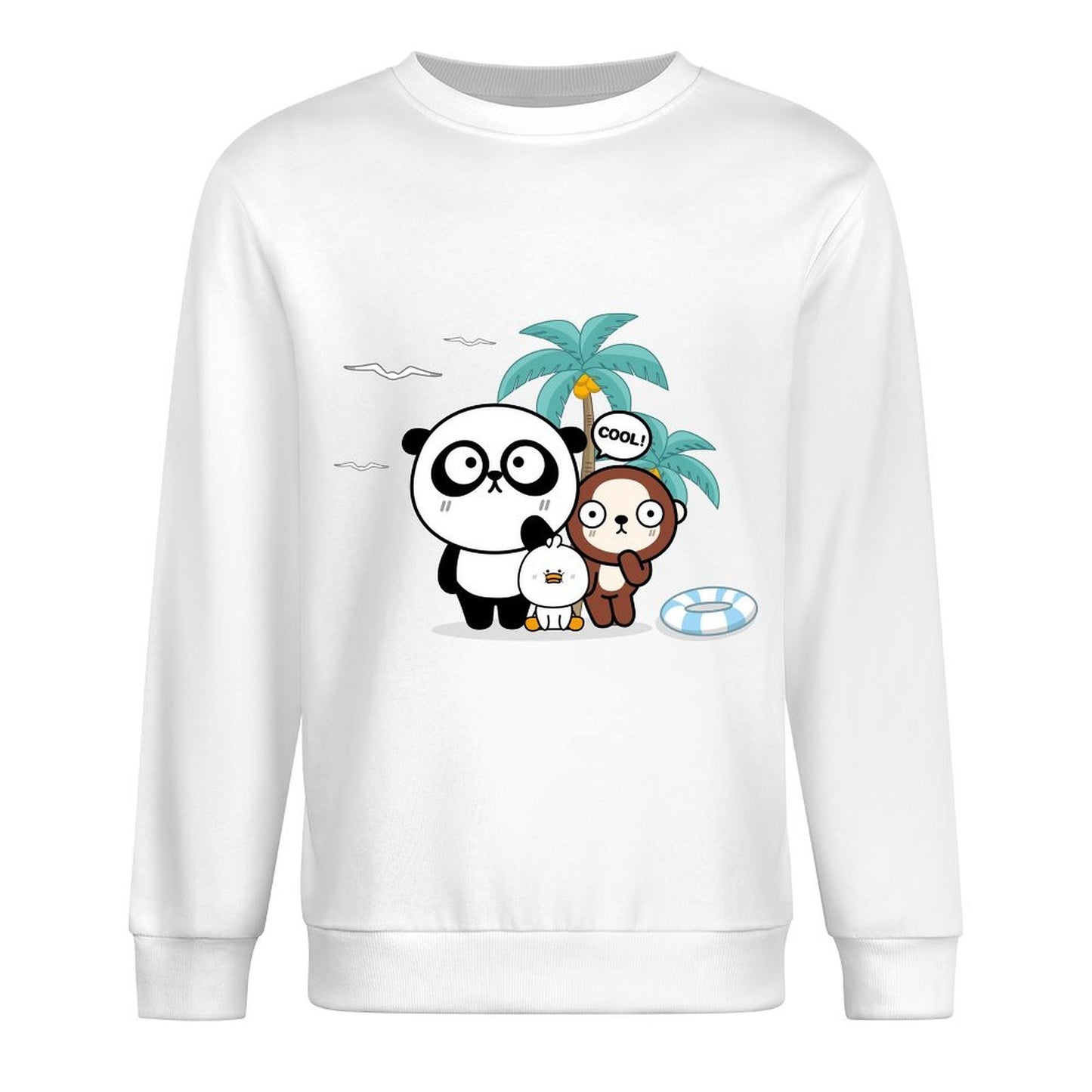 Front Patterned Long Sleeve TopSeamless Comfort