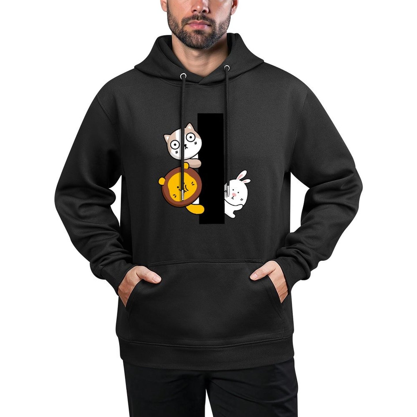 Active Casual Front Graphic Hoodies