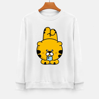 Front Patterned Long Sleeve TopStreetFit Standard