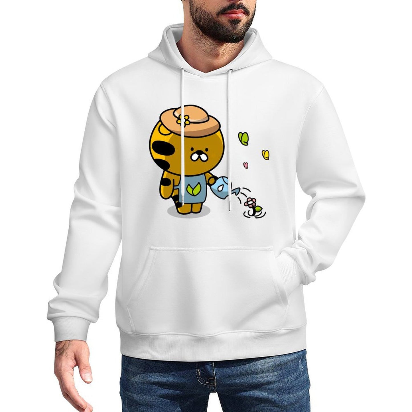 Cotton Seamless Front Graphic Hoodies