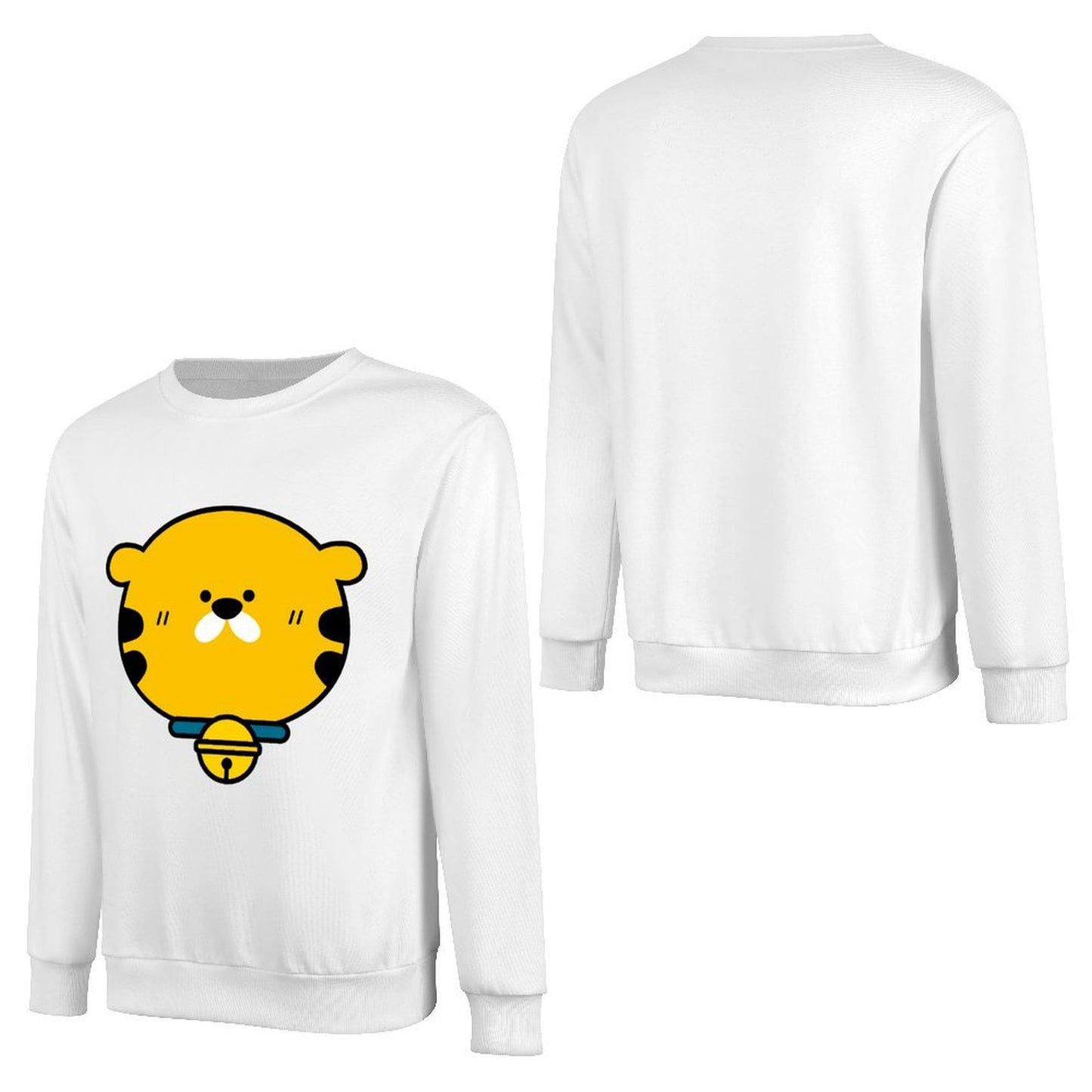 Front Patterned Long Sleeve TopCasual Smooth
