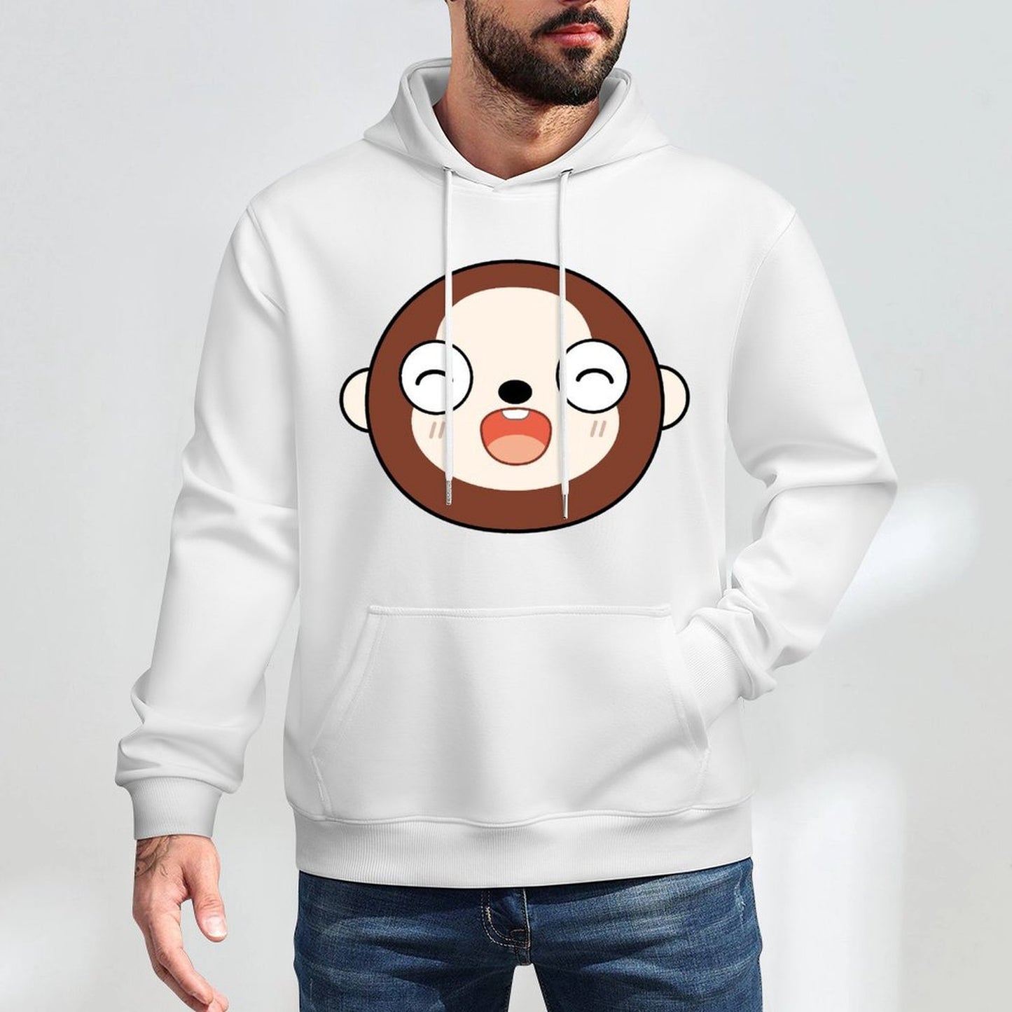 Strong Crew Neck Front Graphic Hoodies