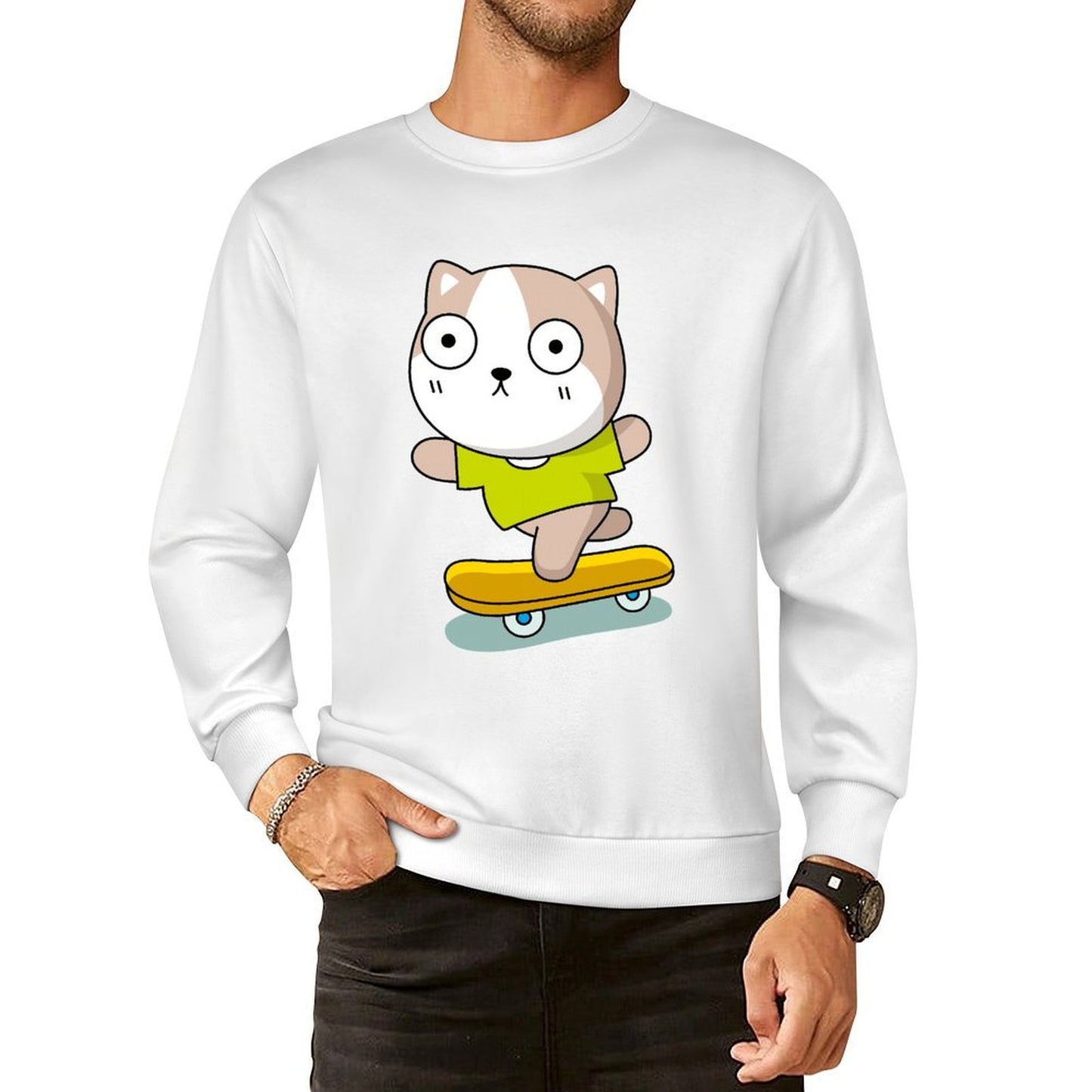 Front Patterned Long Sleeve TopStreetFit ComfortFit
