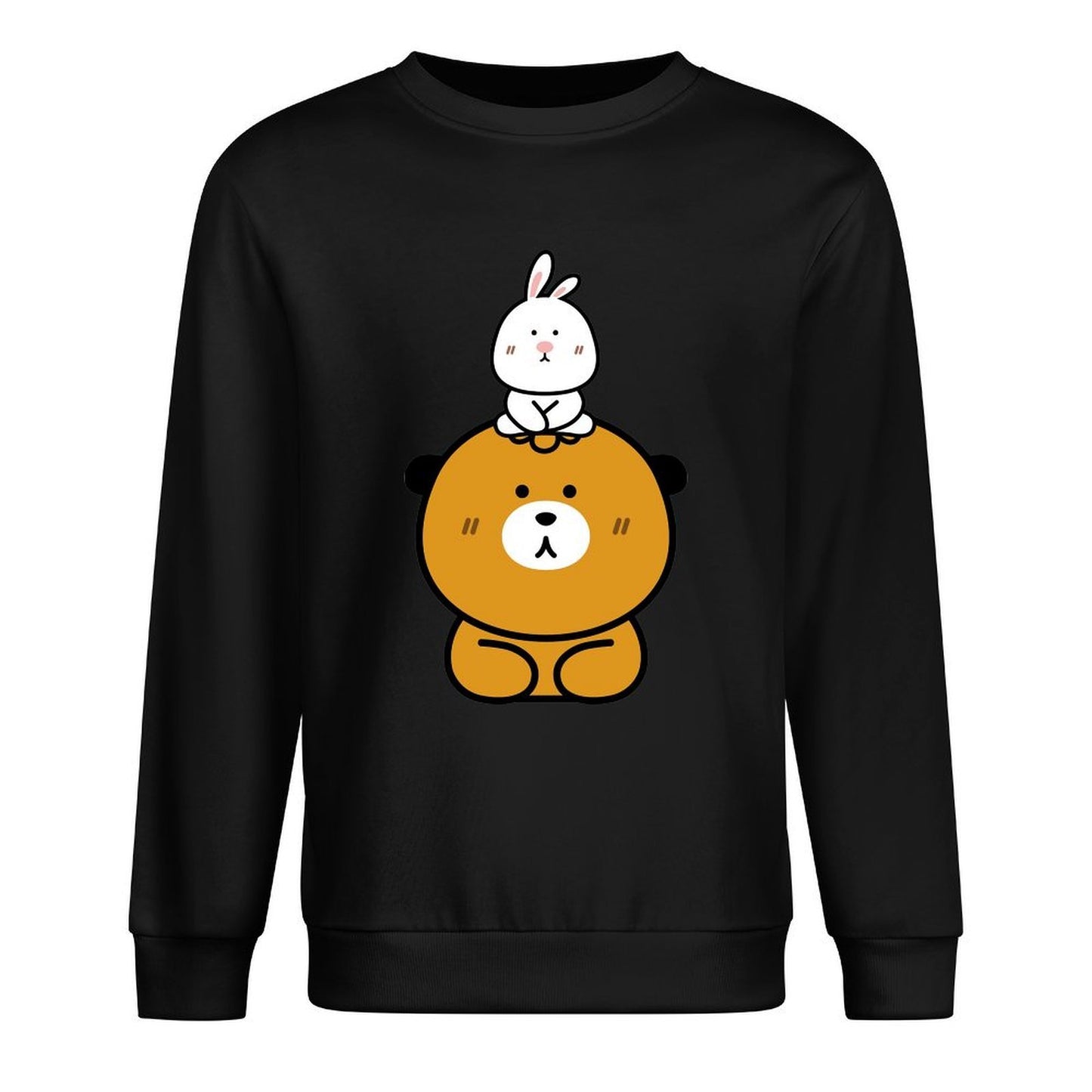 Front Patterned Long Sleeve TopVibrant Colors Crew Neck