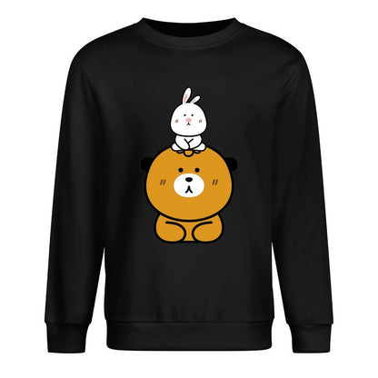 Front Patterned Long Sleeve TopVibrant Colors Crew Neck