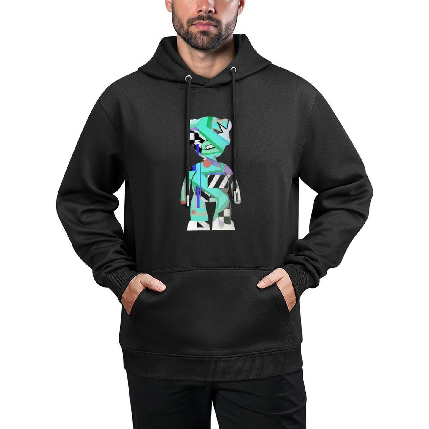 Hoodie Front PatternClean Edges Plain