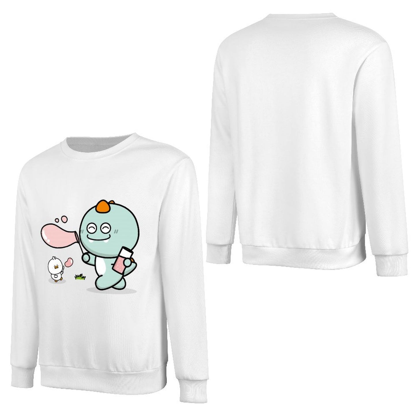 Front Patterned Long Sleeve TopHeavyweight EasyWear