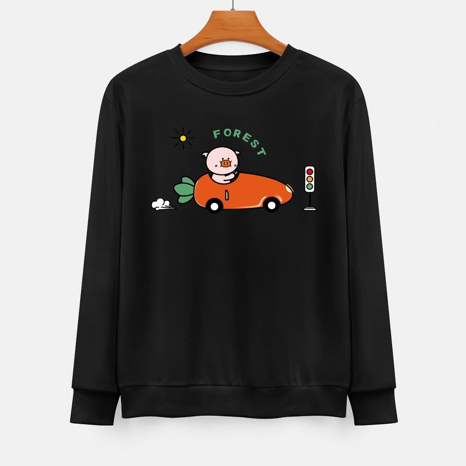  Front Patterned Long Sleeve TopUltra Durable ComfortFit