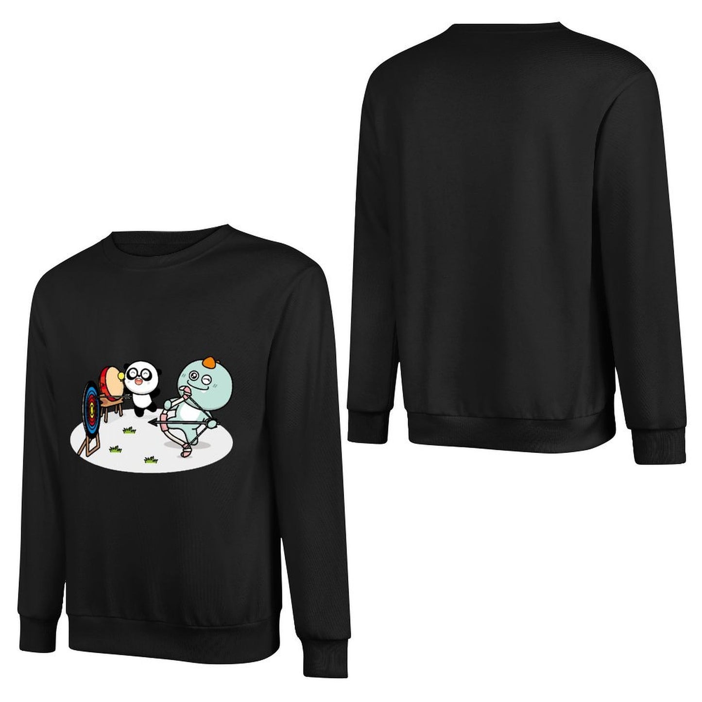 Front Patterned Long Sleeve TopMade-to-Order Double-Stitched