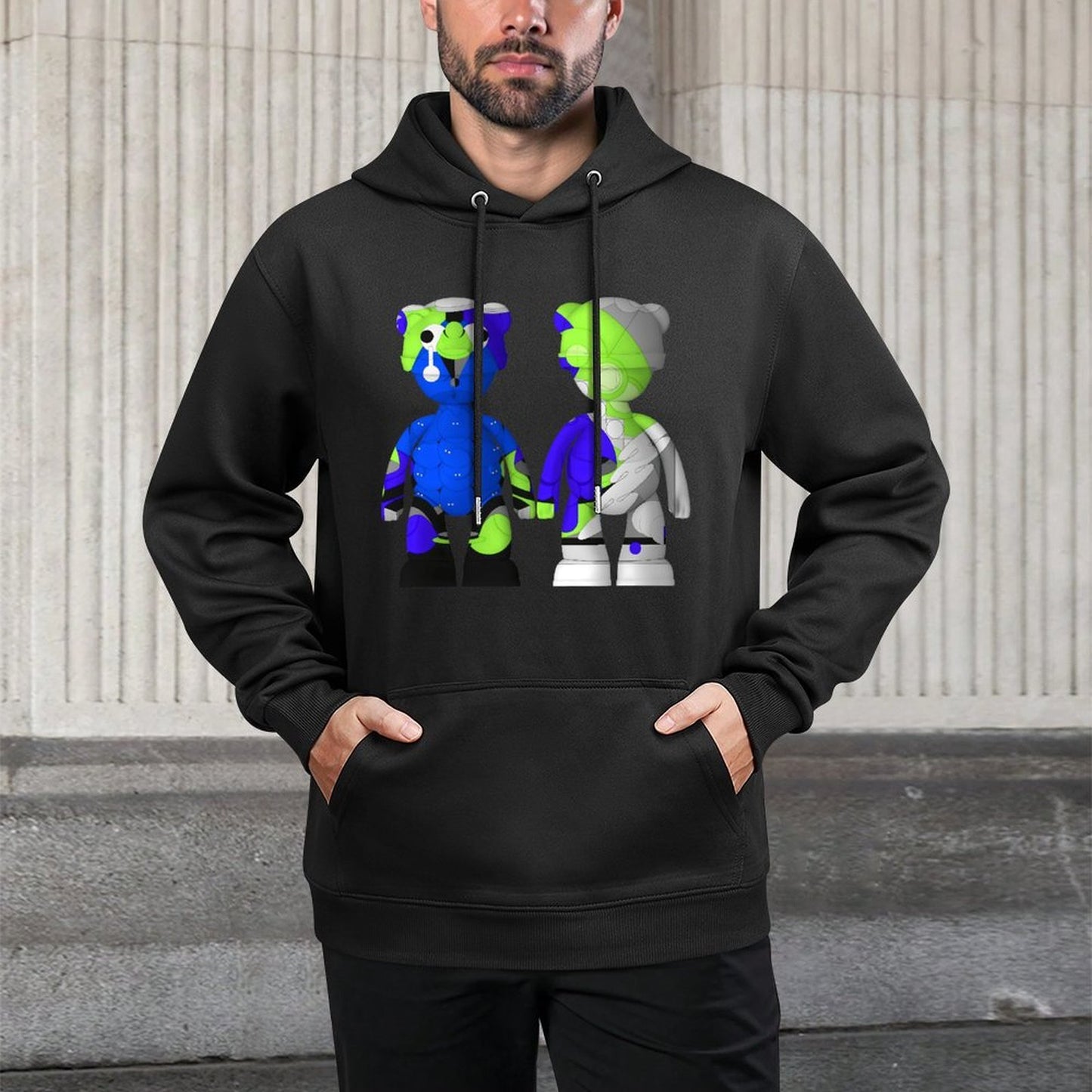 IPIB 250g Hooded Pocket Sweatshirt Front GraphicMen's Hooded  Sweatshirt6000144-6