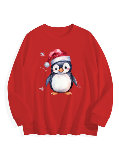 Customized Christmas-themed hoodies are available pengunin