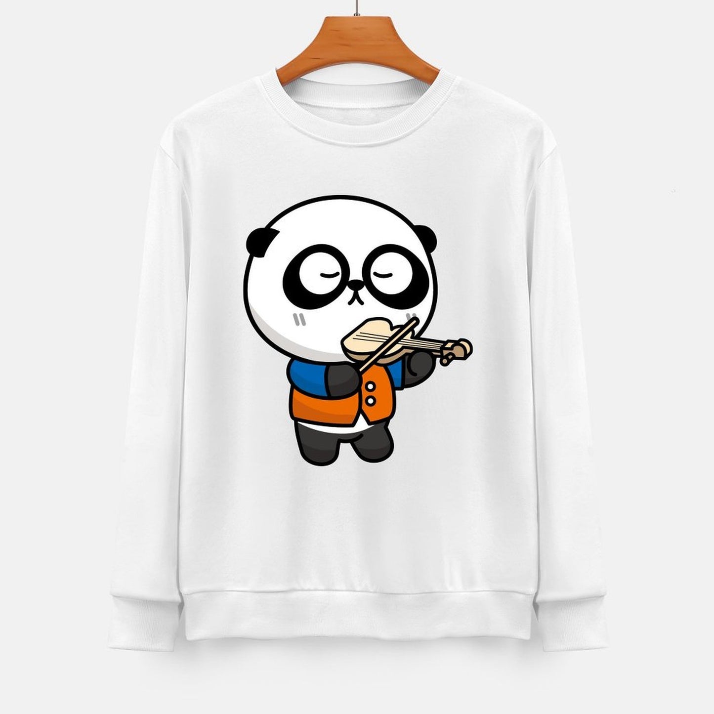 Front Patterned Long Sleeve TopHeat-Transfer Soft