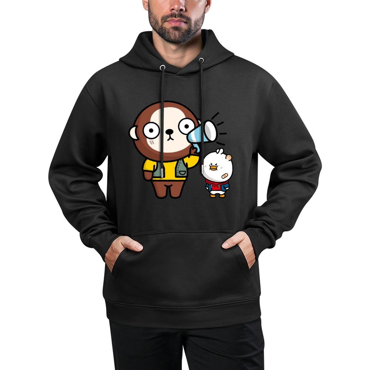 Oversized Casual Front Graphic Hoodies