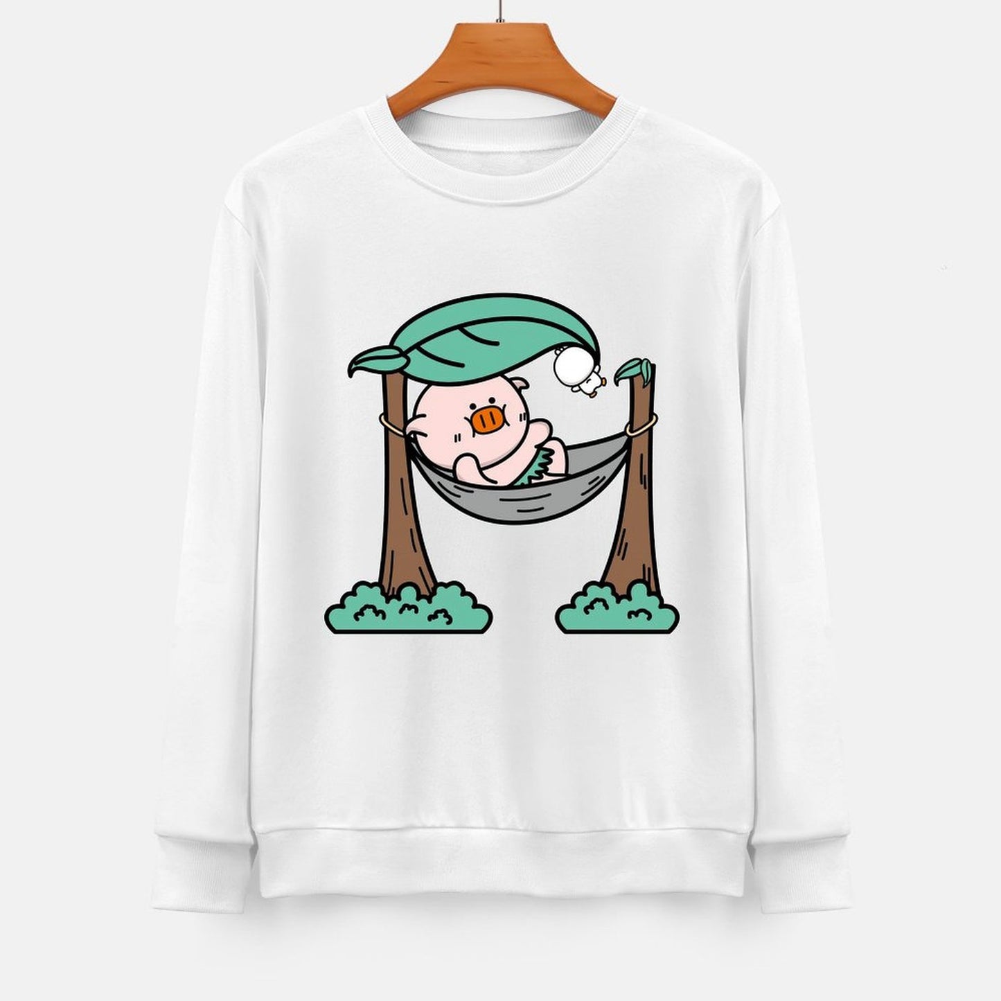 Front Patterned Long Sleeve TopLifestyleLine Neutral