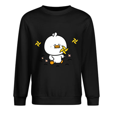 Front Patterned Long Sleeve TopShrink-Resistant LooseFit